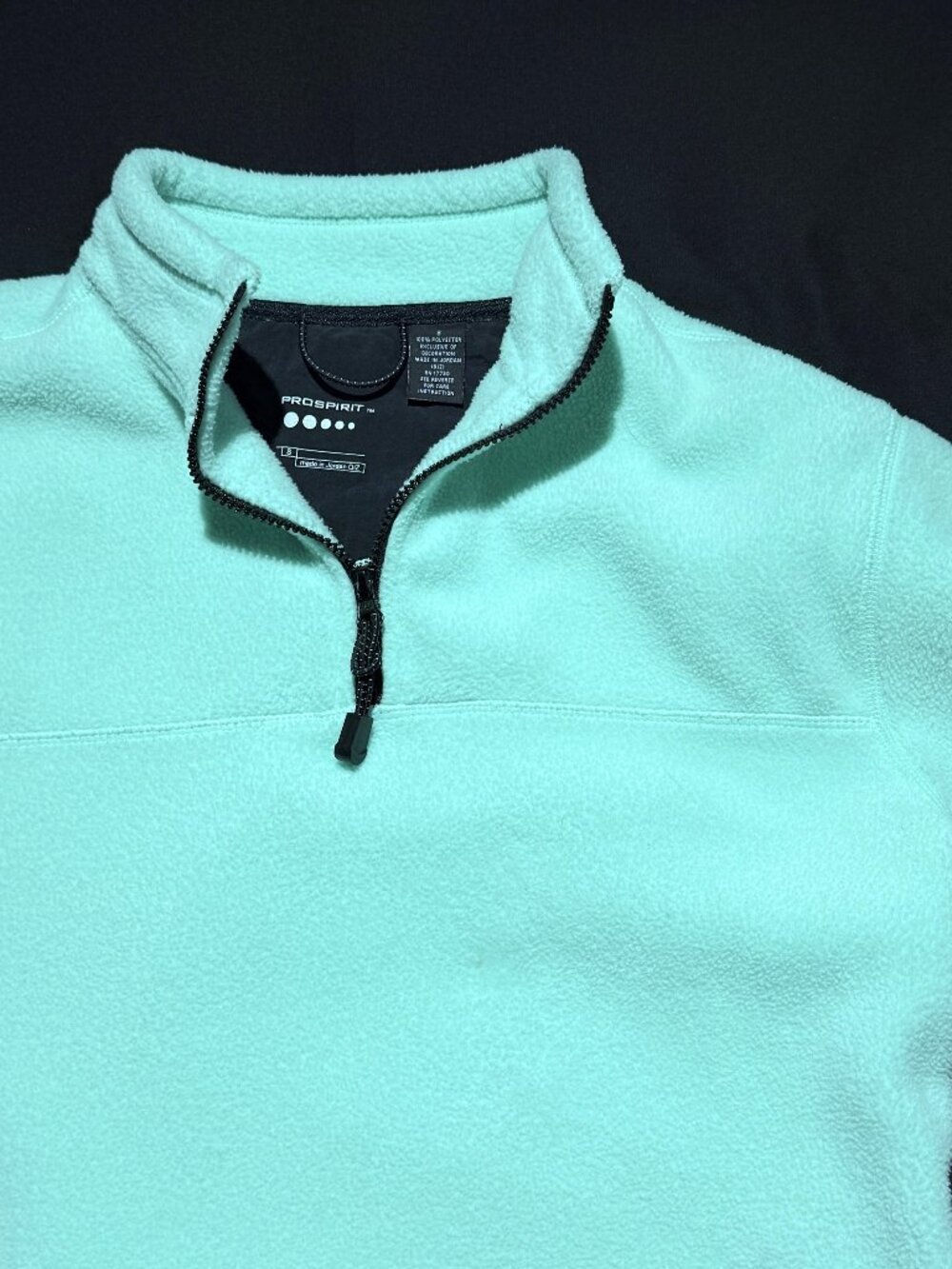 Prospirit Womens Fleece Pullover Small Mint 1/4 Zip Outdoors
